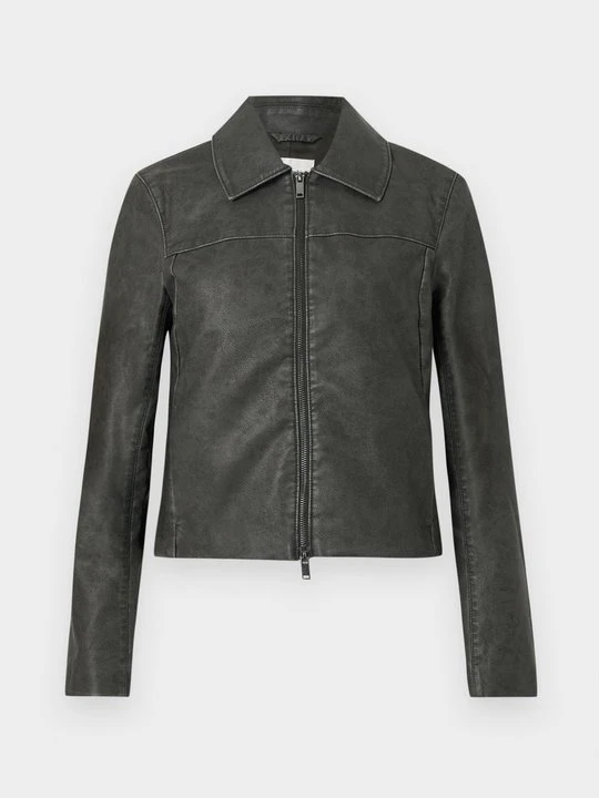 Zdjęcie produktu Kurtka ze skóry ekologicznej Abercrombie & Fitch czarny