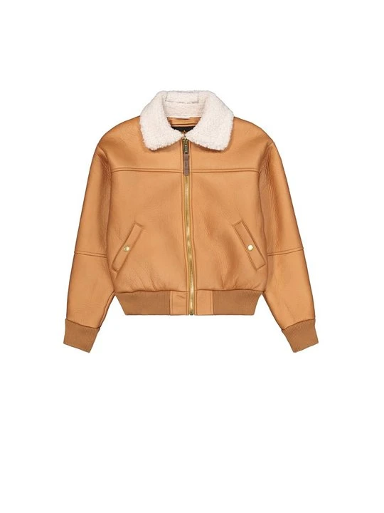 Zdjęcie produktu Kurtka ze skóry ekologicznej Alpha Industries wielbłądzi