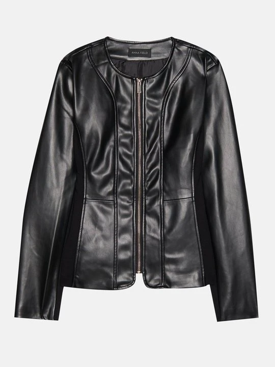 Zdjęcie produktu Kurtka ze skóry ekologicznej Anna Field By Zalando czarny