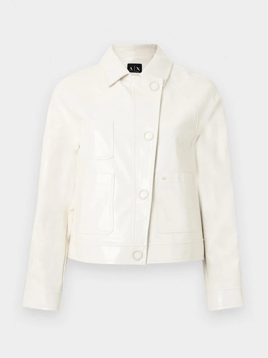 Zdjęcie produktu Kurtka ze skóry ekologicznej Armani Exchange mleczny