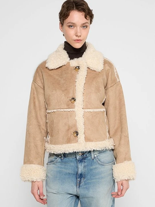 Zdjęcie produktu Kurtka ze skóry ekologicznej BDG Urban Outfitters beżowy