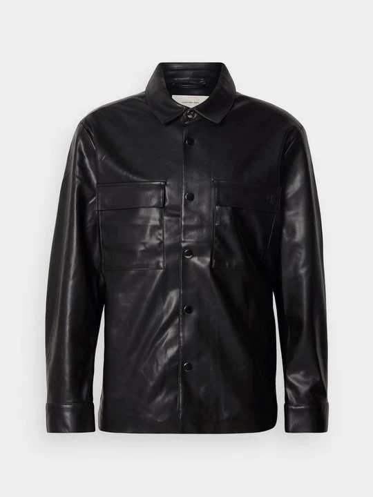 Zdjęcie produktu Kurtka ze skóry ekologicznej Calvin Klein Jeans czarny
