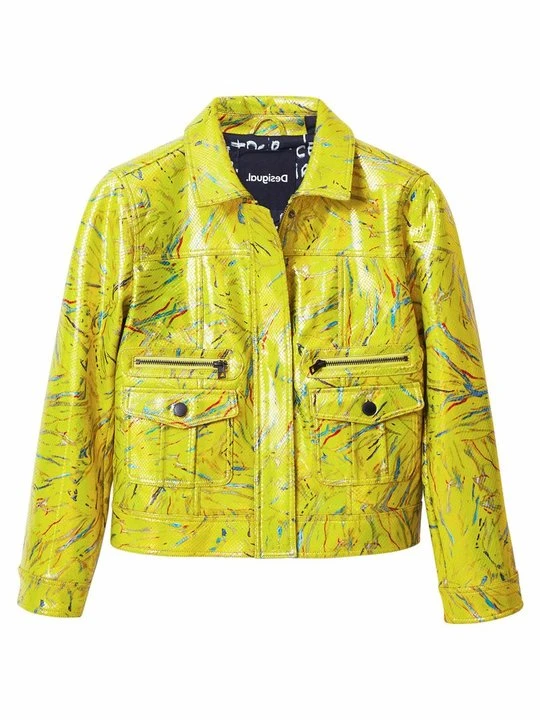 Zdjęcie produktu Kurtka ze skóry ekologicznej Desigual żółty