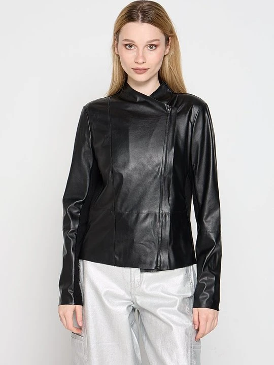 Zdjęcie produktu Kurtka ze skóry ekologicznej DKNY czarny