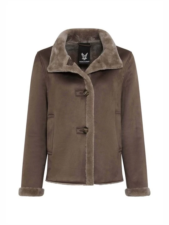 Zdjęcie produktu Kurtka ze skóry ekologicznej Fuchs Schmitt taupe