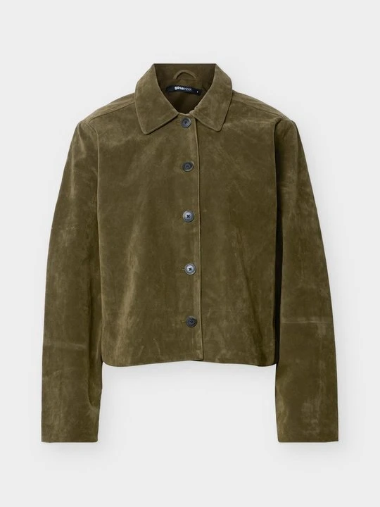 Zdjęcie produktu Kurtka ze skóry ekologicznej Gina Tricot khaki