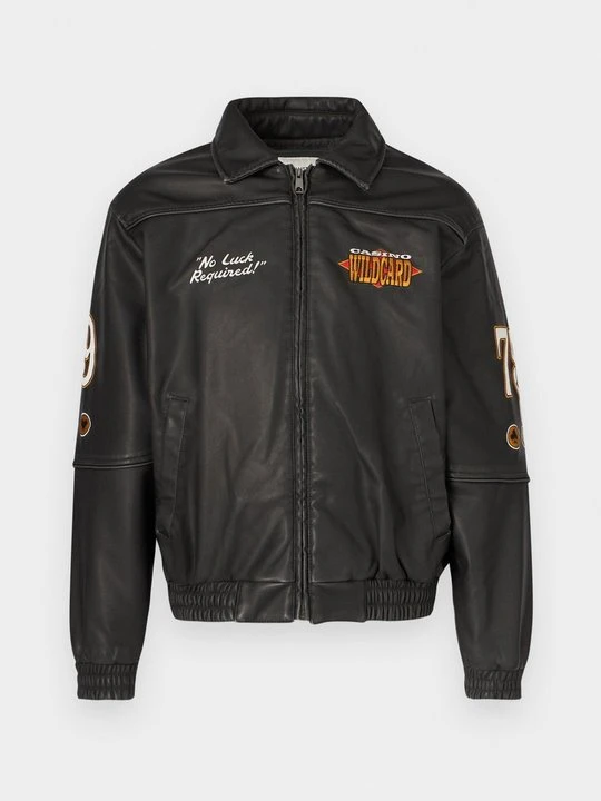 Zdjęcie produktu Kurtka ze skóry ekologicznej Hollister Co. czarny