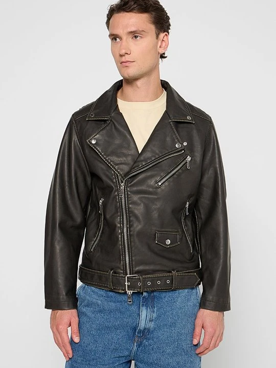 Zdjęcie produktu Kurtka ze skóry ekologicznej Jack&Jones czarny
