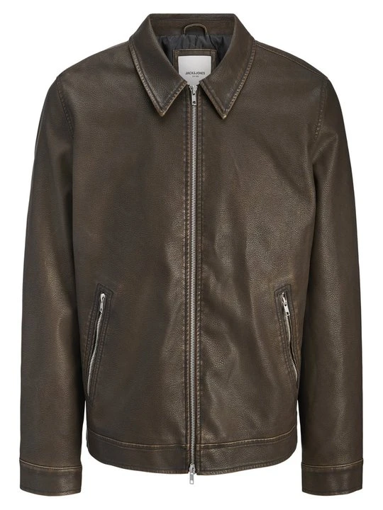 Zdjęcie produktu Kurtka ze skóry ekologicznej Jack&Jones brązowy