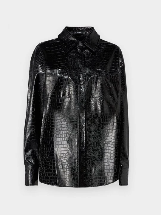 Zdjęcie produktu Kurtka ze skóry ekologicznej KARL LAGERFELD czarny