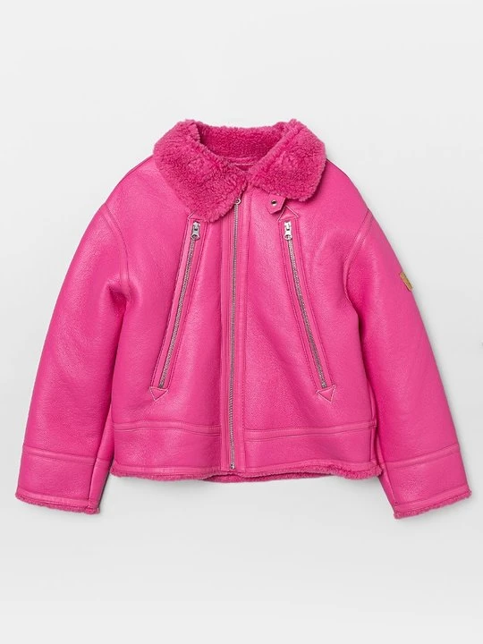 Zdjęcie produktu Kurtka ze skóry ekologicznej MM6 Maison Margiela różowy