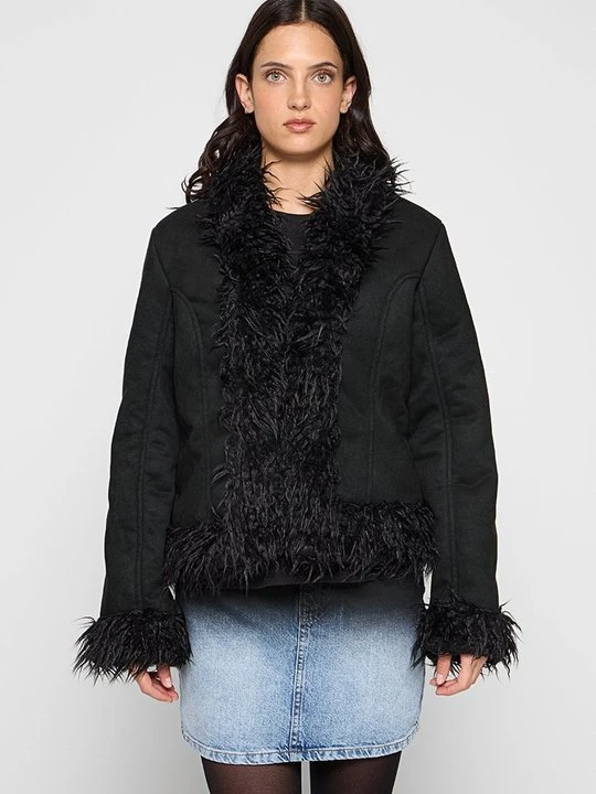 Zdjęcie produktu Kurtka ze skóry ekologicznej Monki czarny