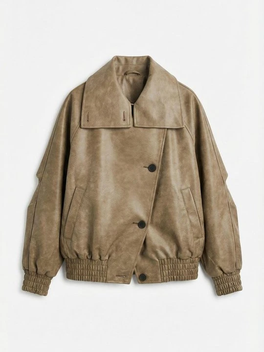 Zdjęcie produktu Kurtka ze skóry ekologicznej Topshop brązowy