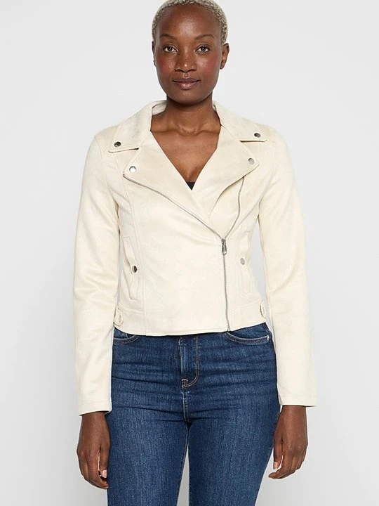 Zdjęcie produktu Kurtka ze skóry ekologicznej Vero Moda jasnoszary