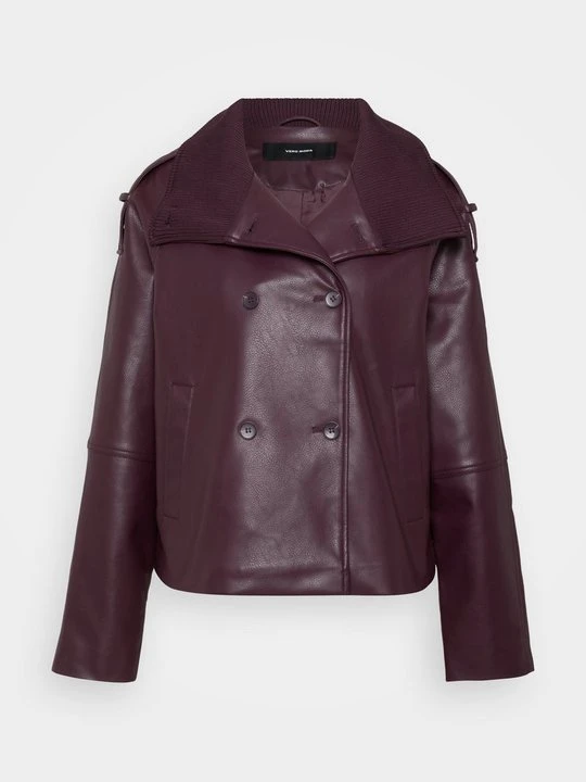Zdjęcie produktu Kurtka ze skóry ekologicznej Vero Moda bordowy