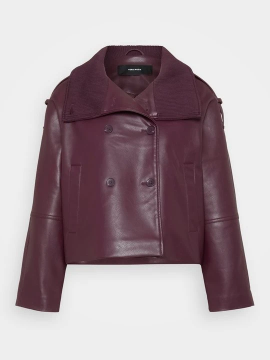 Zdjęcie produktu Kurtka ze skóry ekologicznej Vero Moda bordowy