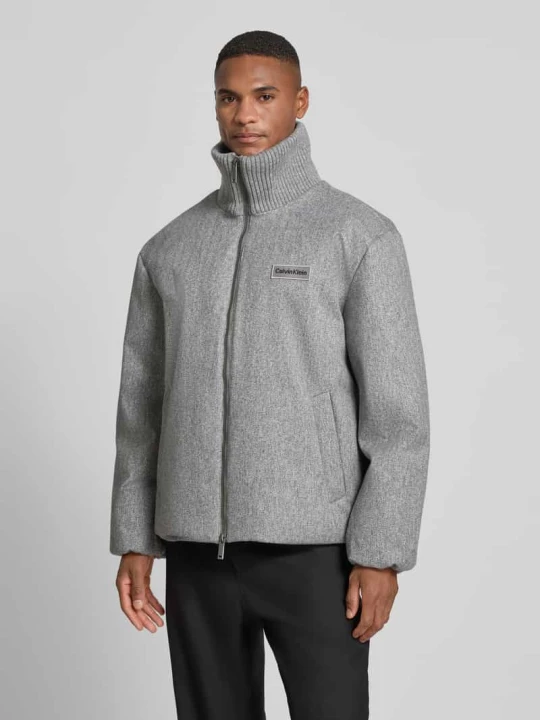 Zdjęcie produktu Kurtka ze stójką i dwustronnym zamkiem błyskawicznym Calvin Klein Średnioszary melanż