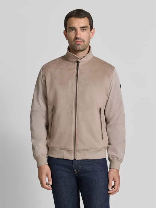Zdjęcie produktu kurtka ze stójką i kieszeniami zapinanymi na zamek błyskawiczny model 'Clunie' JOOP! Beżowy
