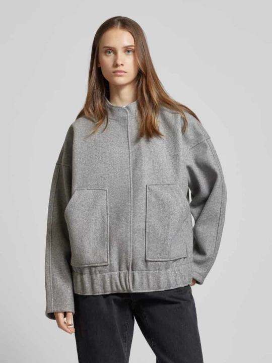 Zdjęcie produktu Kurtka ze stójką model ‘HALSTON’ Noisy May Jasnoszary melanż