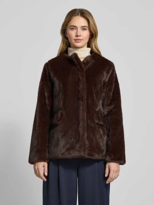 Zdjęcie produktu Kurtka ze sztucznego futra z kieszeniami z patką Lauren Ralph Lauren Ciemnobrązowy