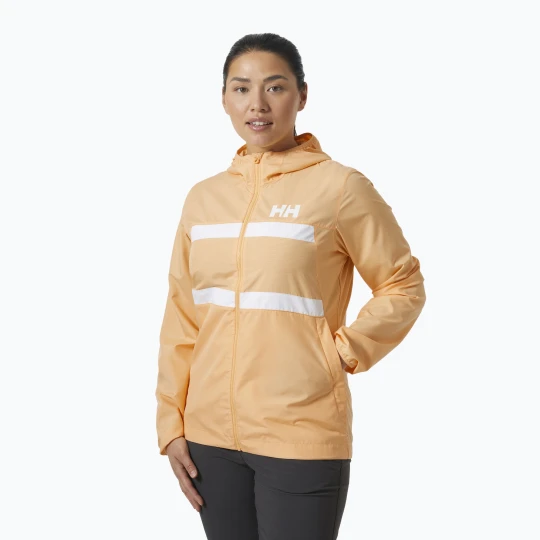 Zdjęcie produktu Kurtka żeglarska damska Helly Hansen Salt Stripe Windbreaker miami peach Pomarańczowy