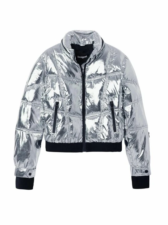 Zdjęcie produktu Kurtka zimowa Desigual metaliczny szary