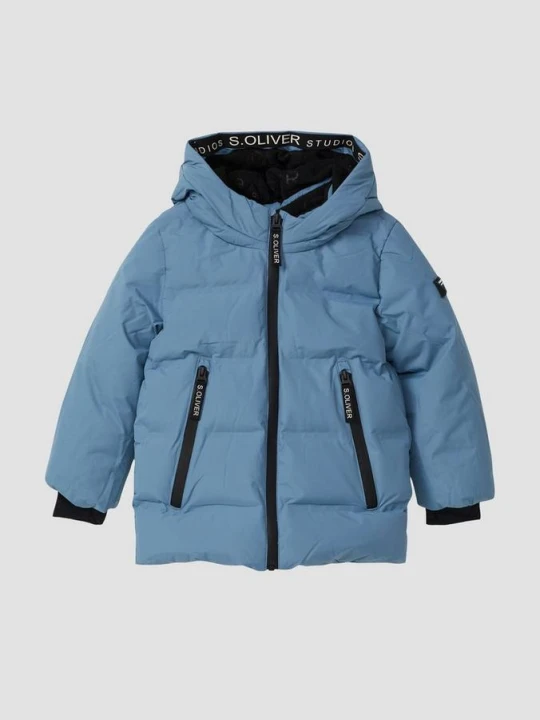 Zdjęcie produktu Kurtka zimowa unisex ze sportowymi detalami s.Oliver niebieski