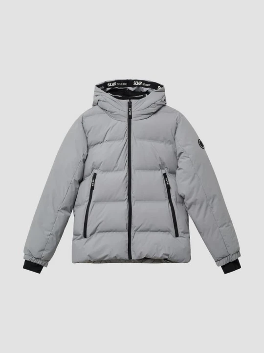 Zdjęcie produktu Kurtka zimowa unisex ze sportowymi detalami s.Oliver szary