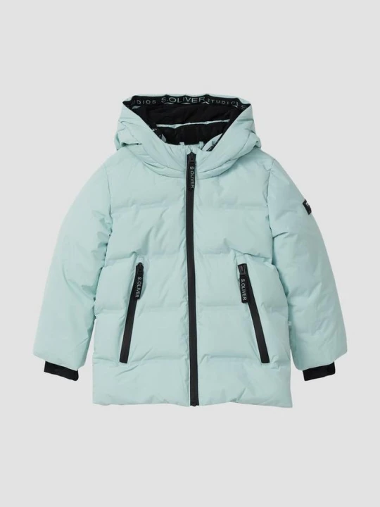 Zdjęcie produktu Kurtka zimowa unisex ze sportowymi detalami s.Oliver turkusowy
