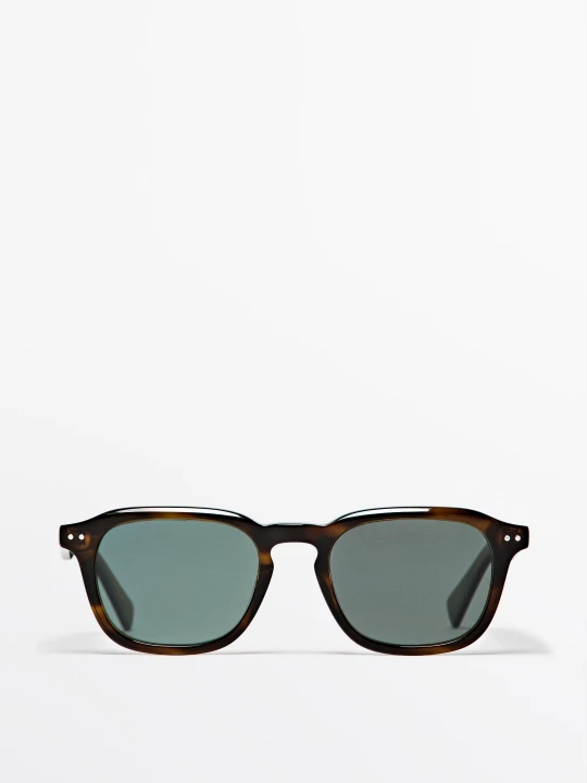 Zdjęcie produktu Kwadratowe Okulary Przeciwsłoneczne - Brązowy - Massimo Dutti - Male