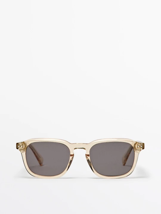Zdjęcie produktu Kwadratowe Okulary Przeciwsłoneczne - Jasnożółty - Massimo Dutti - Male