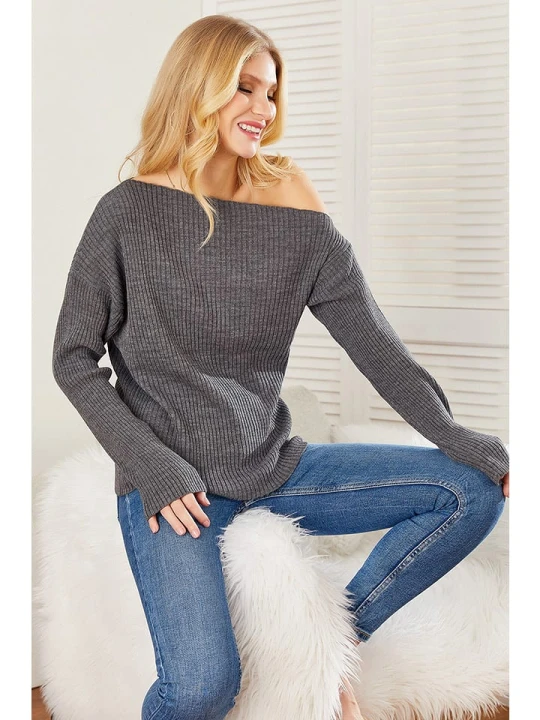 Zdjęcie produktu LA Angels Sweter w kolorze antracytowym rozmiar: L