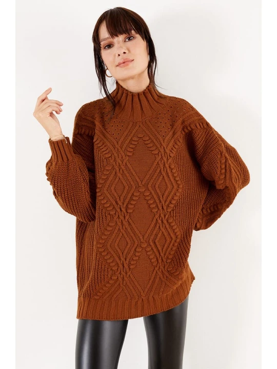 Zdjęcie produktu LA Angels Sweter w kolorze brązowym rozmiar: M