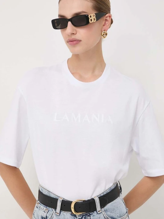 Zdjęcie produktu La Mania t-shirt bawełniany biały