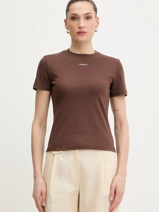 Zdjęcie produktu La Mania t-shirt bawełniany ANN brązowy