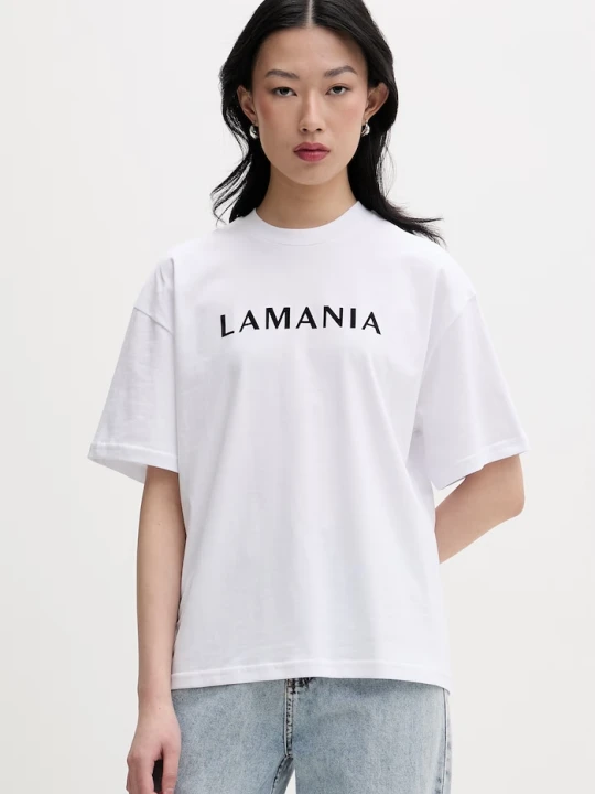 Zdjęcie produktu La Mania T-shirt damski bawełniany CHUCK biały