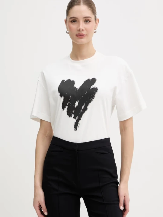 Zdjęcie produktu La Mania t-shirt damski bawełniany SANDER beżowy