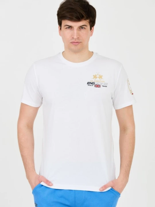 Zdjęcie produktu LA MARTINA Biały męski t-shirt Jersey, Rozmiar L