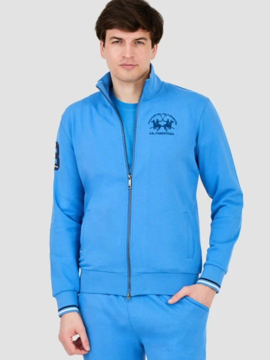 Zdjęcie produktu LA MARTINA Błękitna męska rozpinana bluza, Rozmiar XL Niebieski