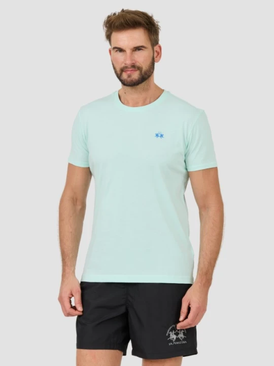 Zdjęcie produktu LA MARTINA Miętowy męski t-shirt Jersey, Rozmiar L Zielony