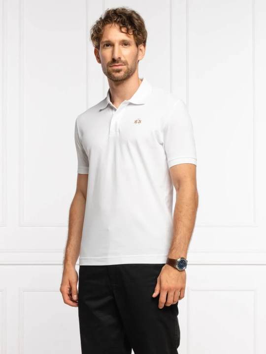 Zdjęcie produktu La Martina Polo Eduardo | Slim Fit | pique biały