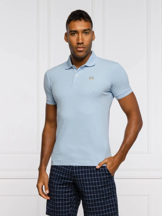 Zdjęcie produktu La Martina Polo Eduardo | Slim Fit | pique błękitny