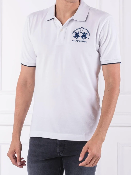Zdjęcie produktu La Martina Polo Miguel | Regular Fit | pique biały