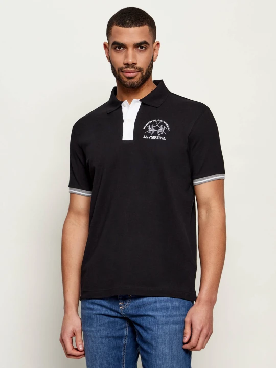 Zdjęcie produktu La Martina Polo | Regular Fit | pique czarny