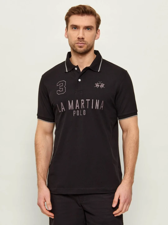 Zdjęcie produktu La Martina Polo | Regular Fit | pique czarny