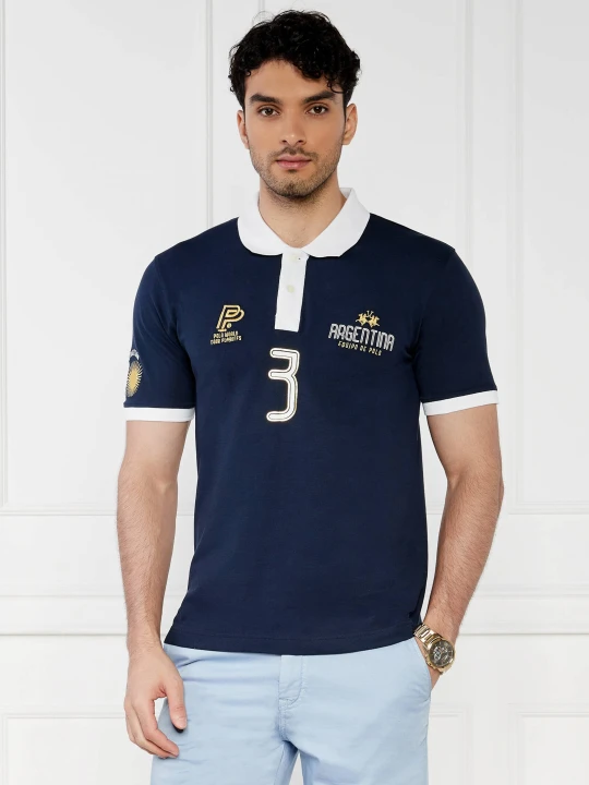 Zdjęcie produktu La Martina Polo | Regular Fit | stretch granatowy