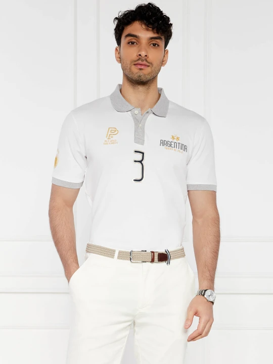 Zdjęcie produktu La Martina Polo | Regular Fit | stretch biały