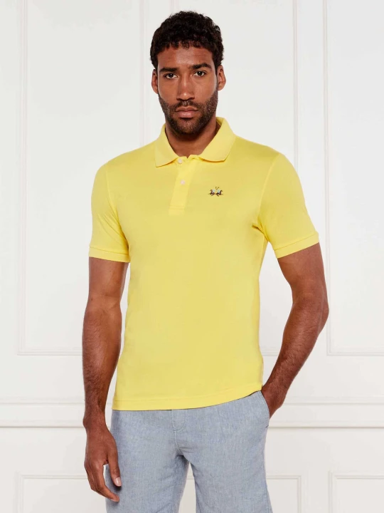 Zdjęcie produktu La Martina Polo | Slim Fit | stretch pique żółty