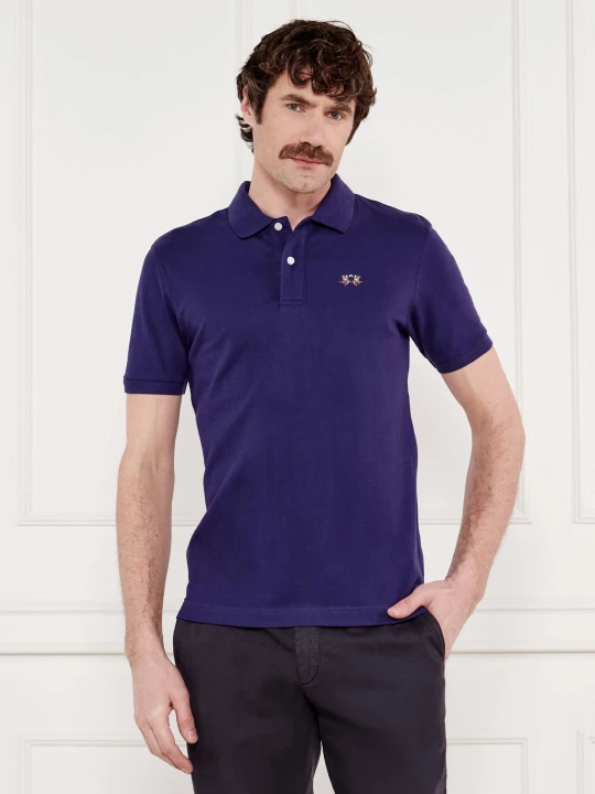 Zdjęcie produktu La Martina Polo | Slim Fit | stretch pique fioletowy