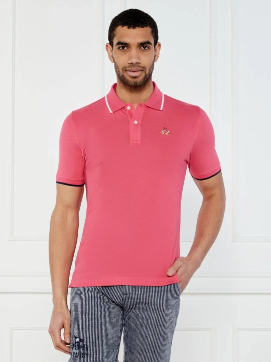 Zdjęcie produktu La Martina Polo | Slim Fit | stretch pique różowy